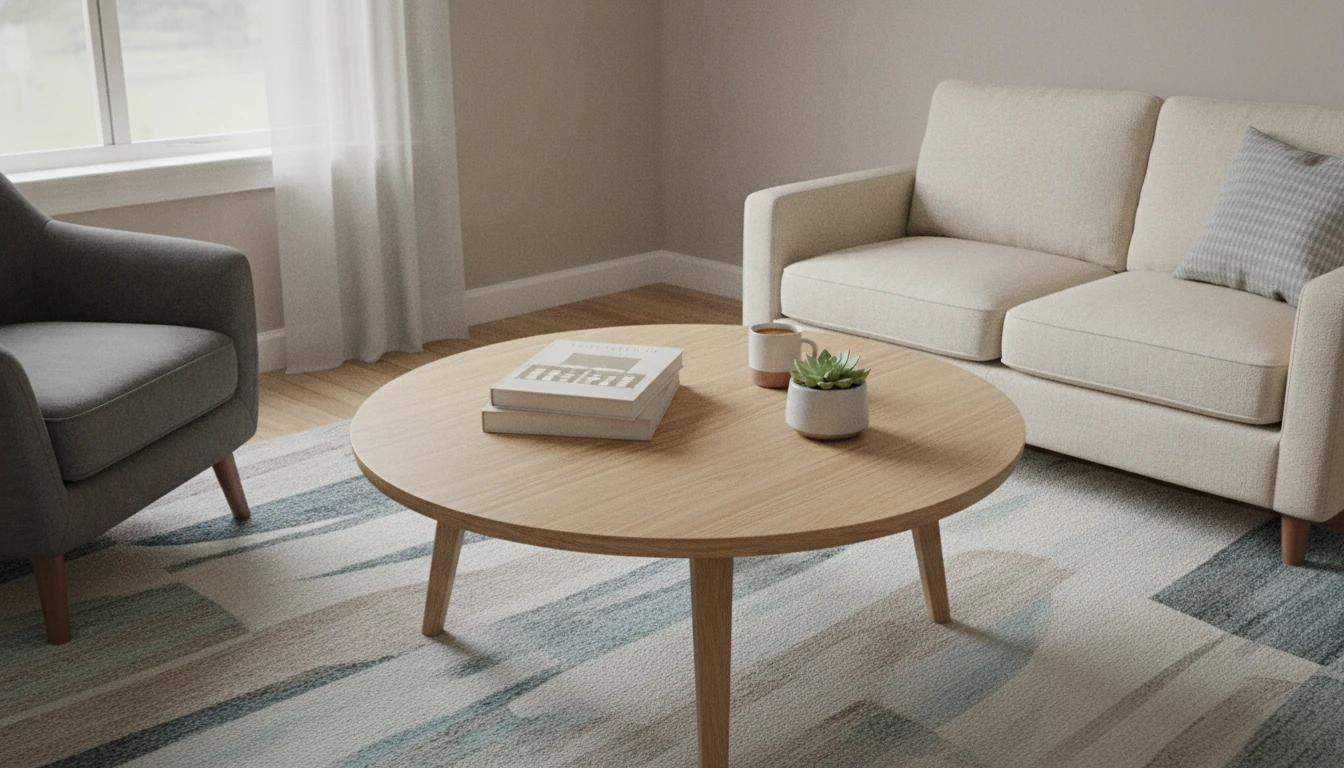 Round Coffee Tables for Small Spaces: Pros & Sizing