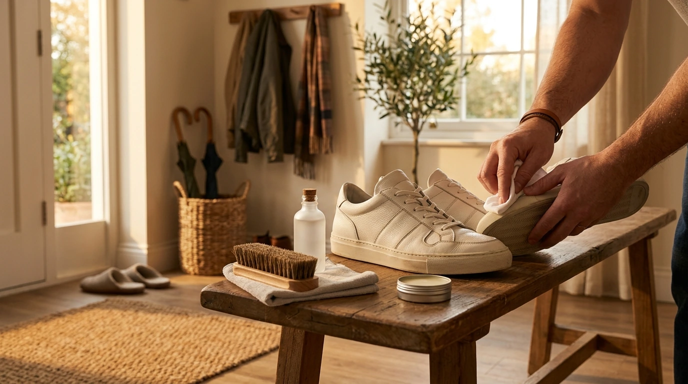 Clean Versace Calfskin Sneakers: Safe Leather Care
