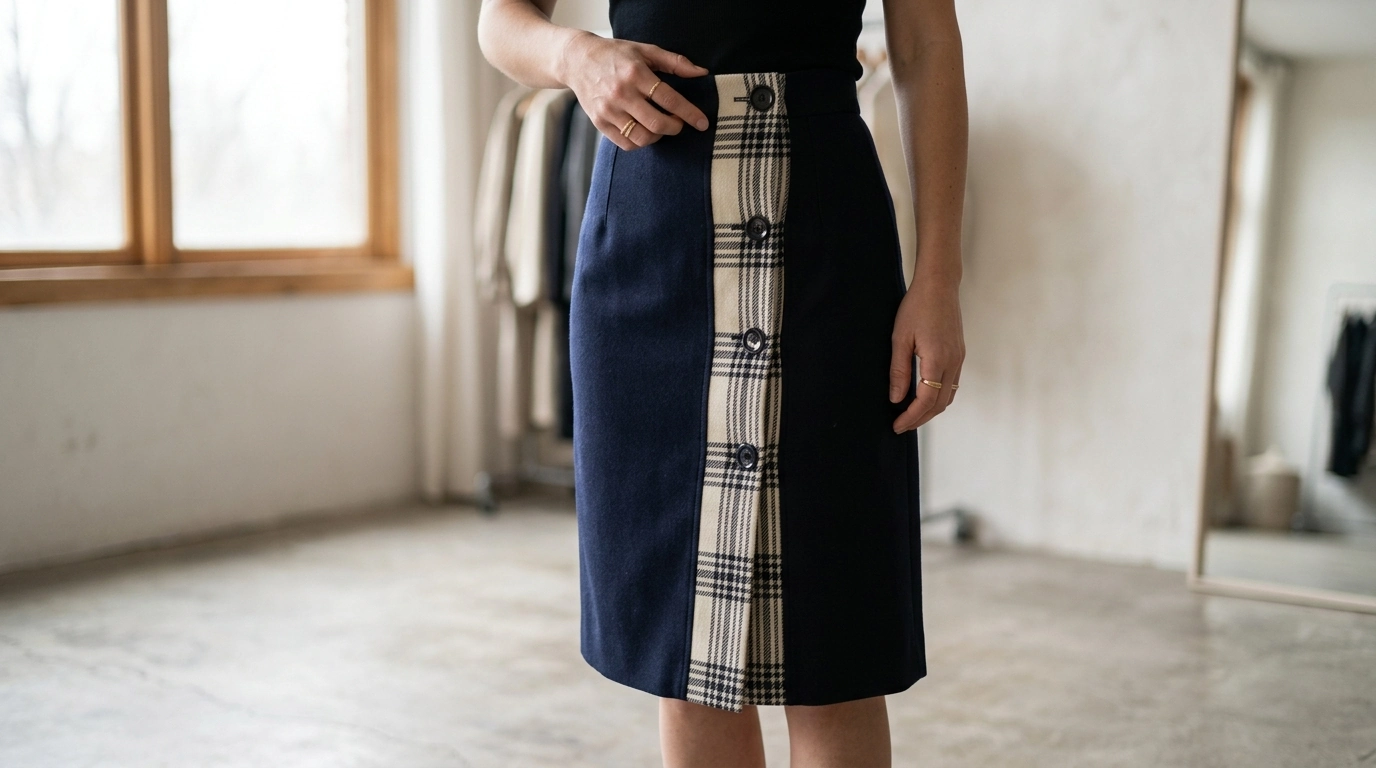 Miu Miu Contrast Midi Skirt Fit: True to Size?