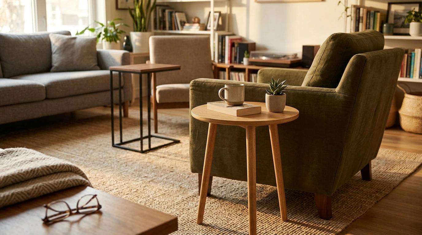 Side Table Trends Right Now: Round, Minimal, Flexible