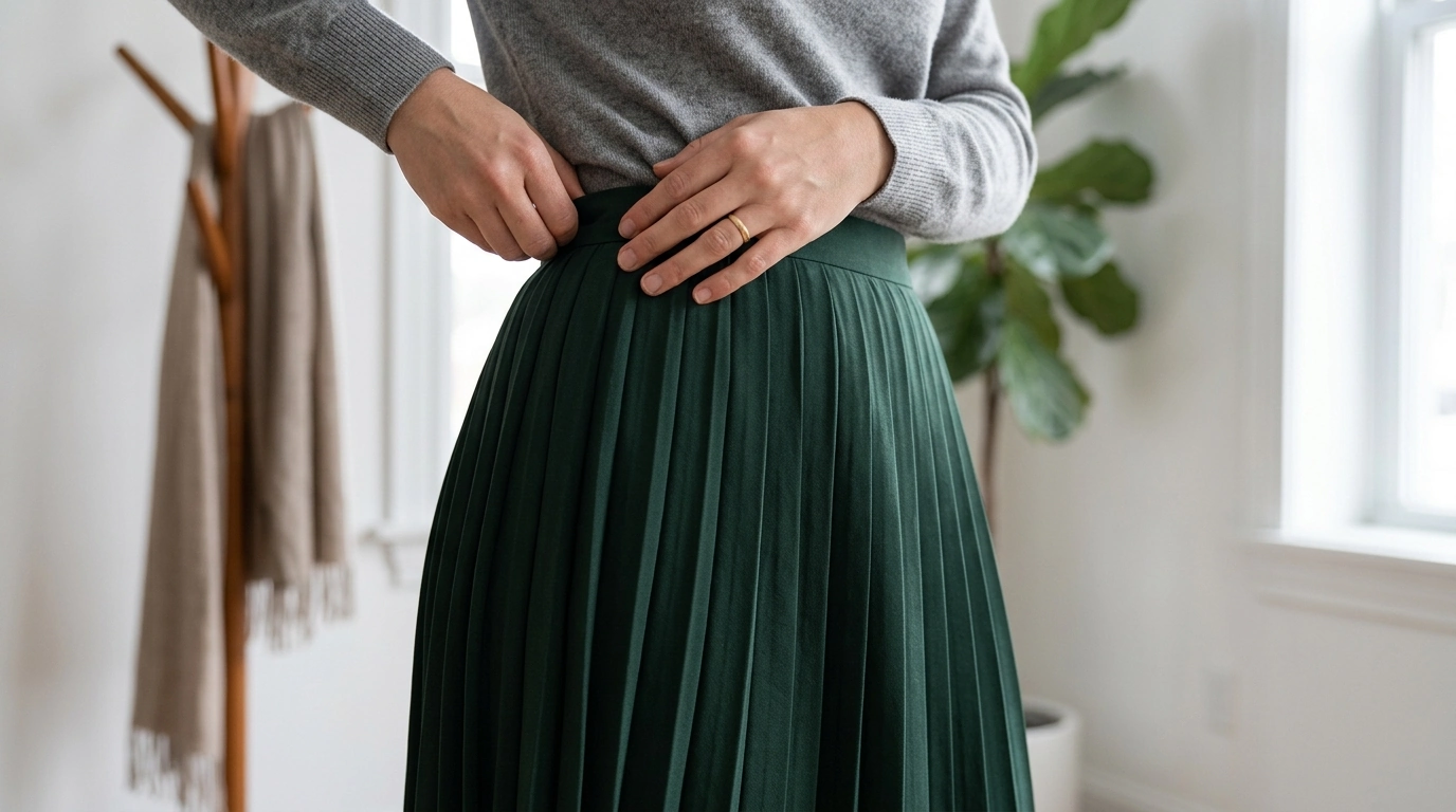 The Pleated Skirt Fit That Works for Your Shape